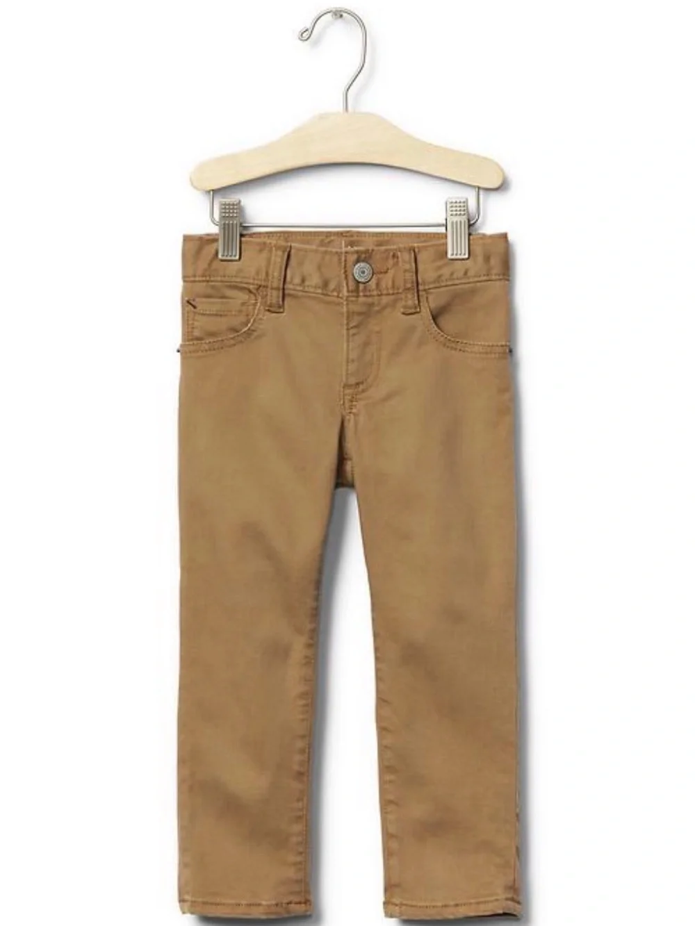 Gap Denim Baby Jeans 3-6M Tan Snap Legs, Stretch